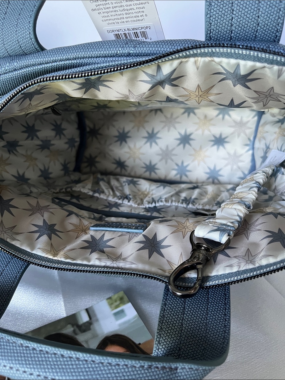 LUG - Dory Matte Luxe VL Crossbody Bag in Blue Moon w/North Star Cream interior - Picture 5 of 8